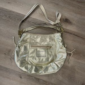 Gold coach purse